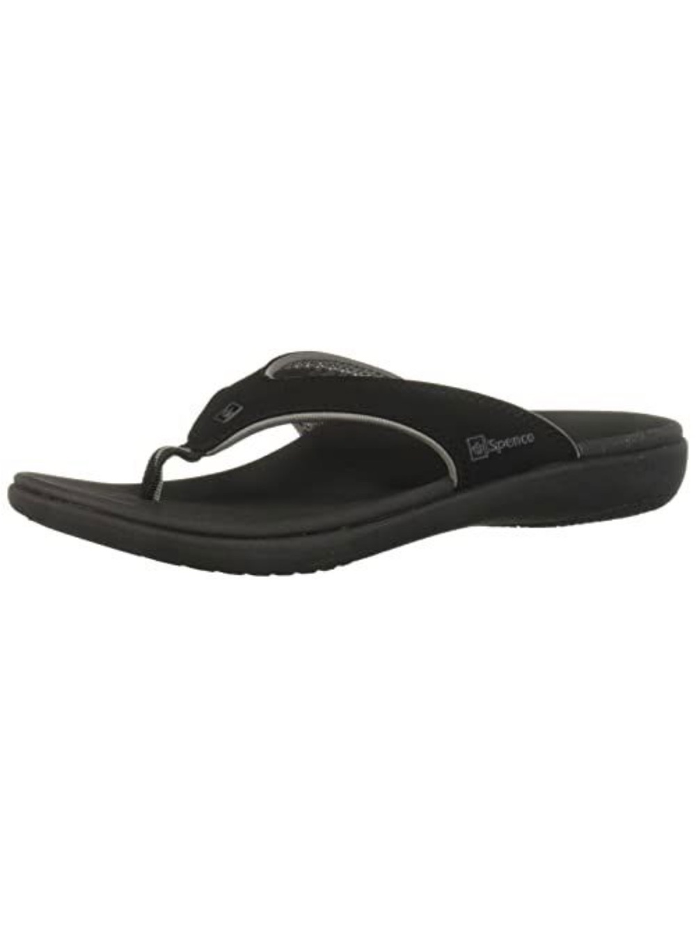 Spenco 15 Men’s Yumi Carbon Black Comfort Flip Flop Sandals with Arch Support
